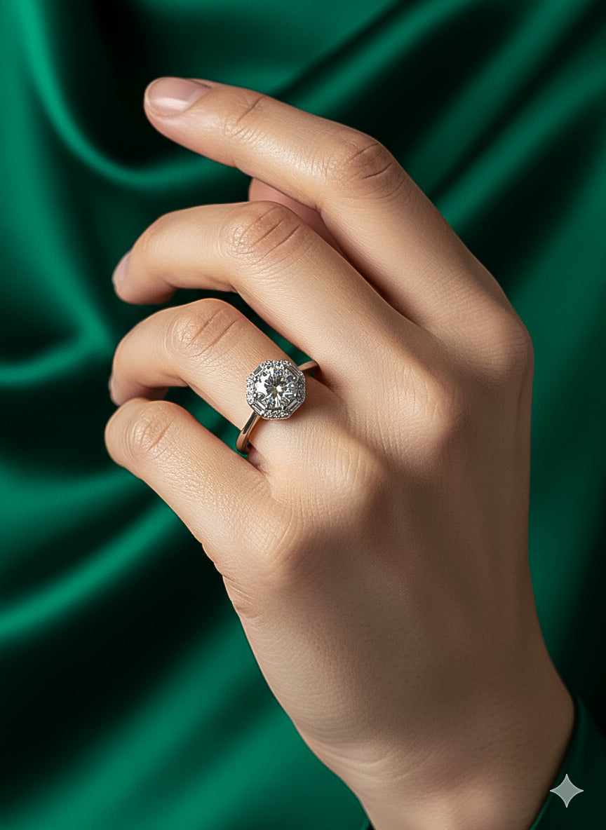 Eternal Halo Solitaire Ring