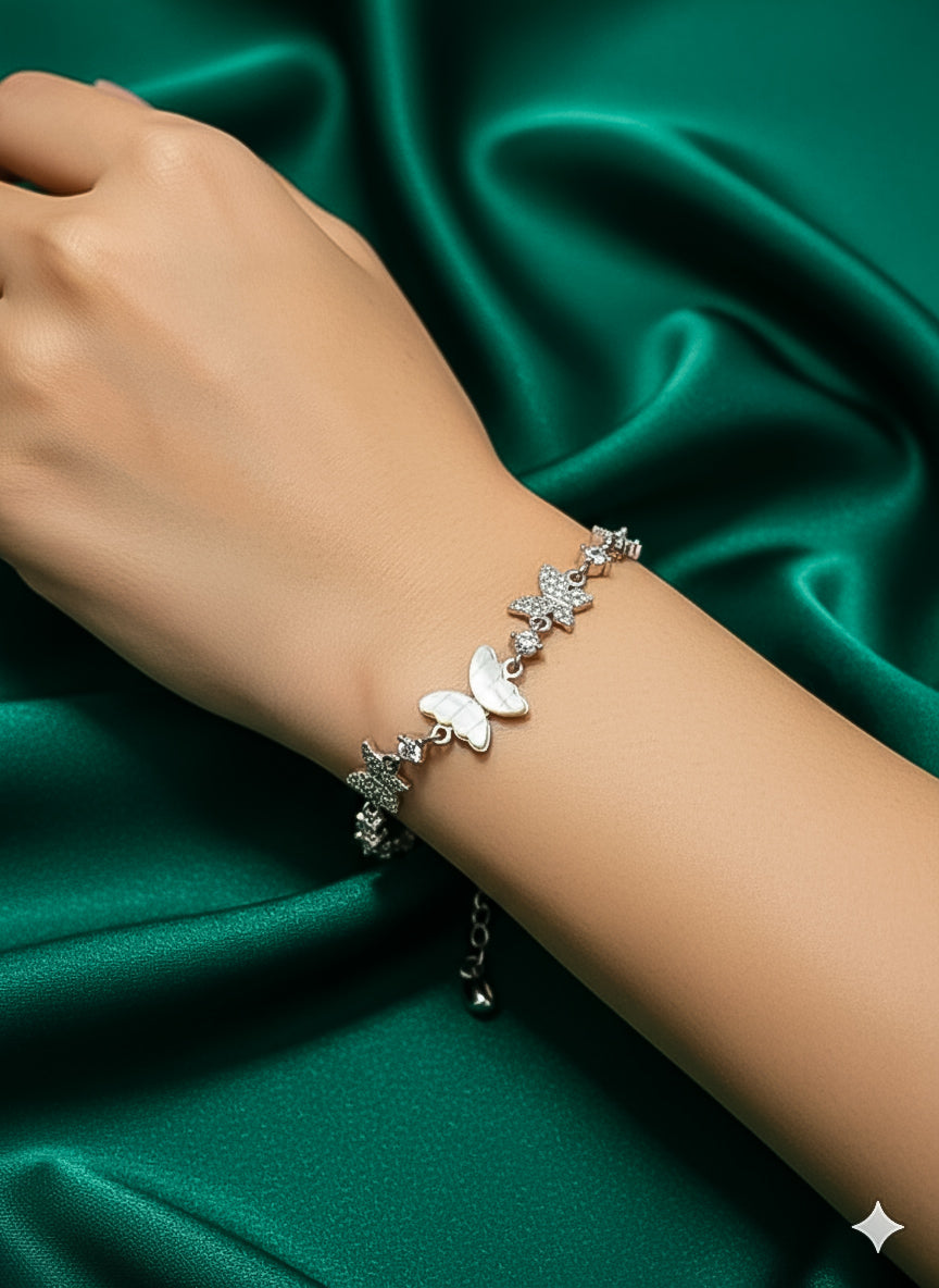 Ethereal Butterfly Charm Bracelet