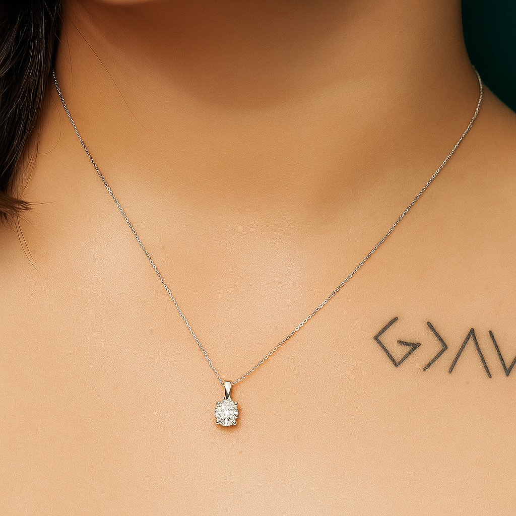 Celeste Solitaire Necklace