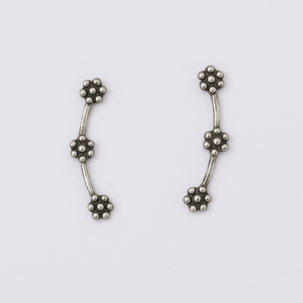 Gulzaar Floral Ear Climber Earring