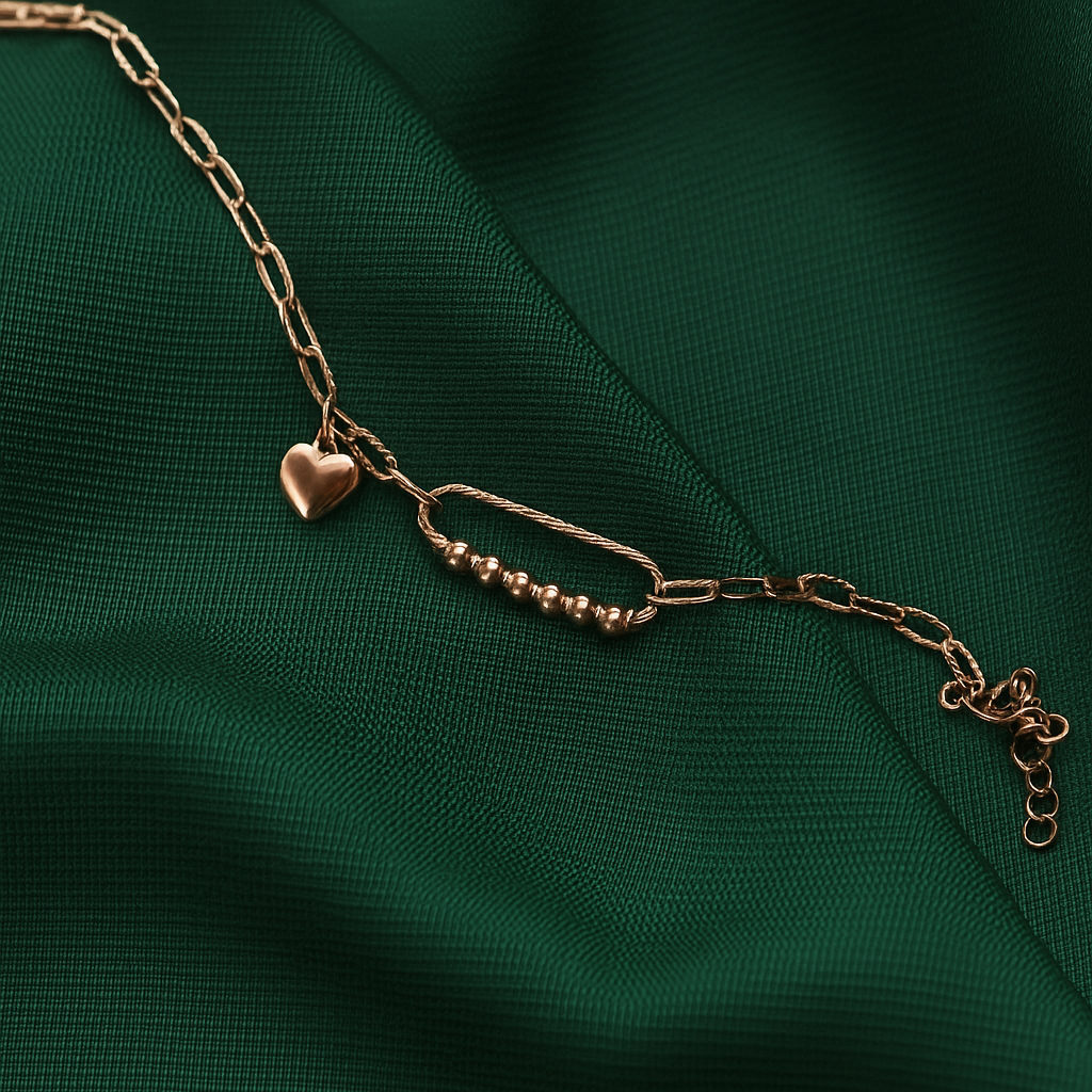 Ameera Rose Heart Link Bracelet